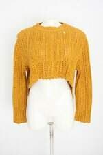 cropped nati vozza feminino amarelo com barra mullet