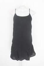 vestido lab feminino preto com forro e peplum