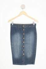 saia jeans marfinno feminina azul