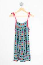 vestido kids estampado com peplum