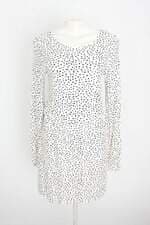 vestido C&A feminino off white estampado com forro e tiras