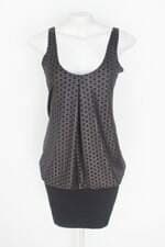 vestido feminino preto com recortes e strass