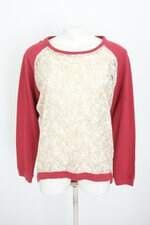 blusa marisa feminina bicolor com barra mullet e recortes