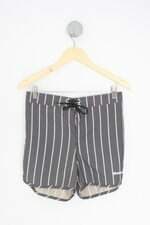 shorts baw clothing masculino cinza listrado
