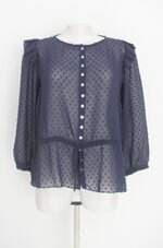 camisa bobstore feminina azul com transparência