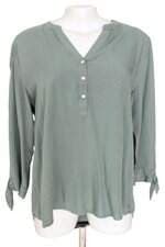 blusa Riachuelo feminina verde com barra mullet