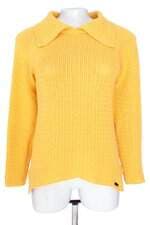 blusa de tricô maraschin feminina amarela com barra mullet