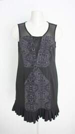 vestido program feminino preto com tule