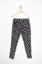 calça de sarja abrand feminina estampada 