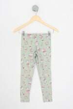 calça legging carinhoso kids verde estampada
