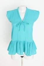 blusa feminina verde com peplum