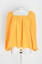 blusa lanca perfume feminina laranja