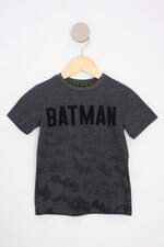 camiseta batman kids cinza com flocado