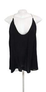 blusa Colcci feminina preta com aplique