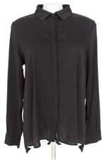 camisa de alfaiataria Siberian feminina preta com barra mullet