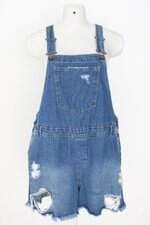 jardineira jeans Ashua feminina azul