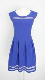 vestido betelgeuse feminino azul com forro