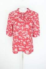 blusa feminina vermelha estampada