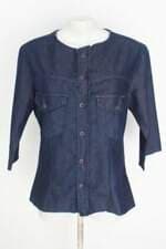 blusa vizzada feminina azul