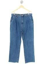 calça jeans C&A feminina azul com pregas