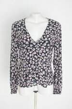 blusa mng feminina floral