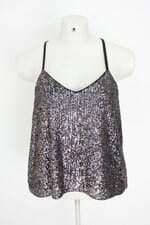 blusa city feminina dourada com brilho e forro
