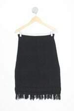 saia feminina preta com transparência