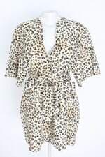 vestido animale feminino estampado com faixa na cintura