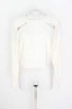 blusa dzarm feminina off white com recortes