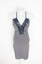 vestido planet girls feminino azul com recortes