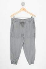 calça de tecido zara feminina cinza