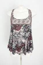 regata costume feminina estampada com renda