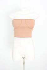 cropped sem alças mysa feminino marrom