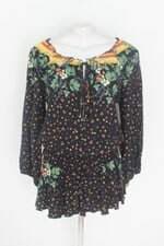 vestido farm feminino estampado com franzido