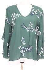 blusa Maria Filó feminina verde floral