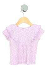 blusa Zara kids estampada com babado