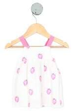 vestido Zara kids branco estampado