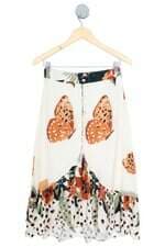 saia garage feminina estampada com fenda