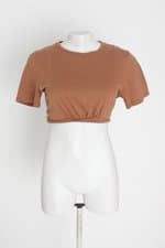 cropped feminino marrom