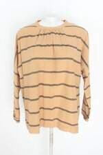 blusa feminina estampada com pregas