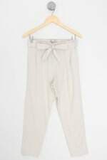 calça de tecido she so feminina bege
