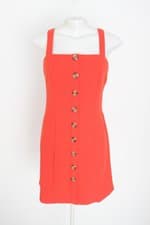vestido kes feminino laranja com aplique