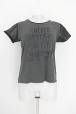 blusa youth feminina cinza com recortes e silk