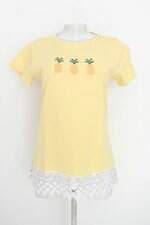 blusa feminina amarela com bordado e renda