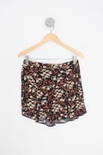 shorts rosa branca feminino estampado