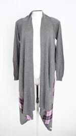 cardigan M.Officer feminino cinza com assimetria