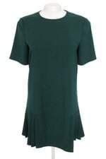 vestido Zara feminino verde com pregas
