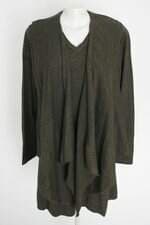 conjunto de tricô três peças feminino verde