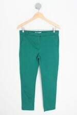 calça de tecido mango feminina verde