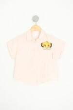 camisa zara kids rosa com silk